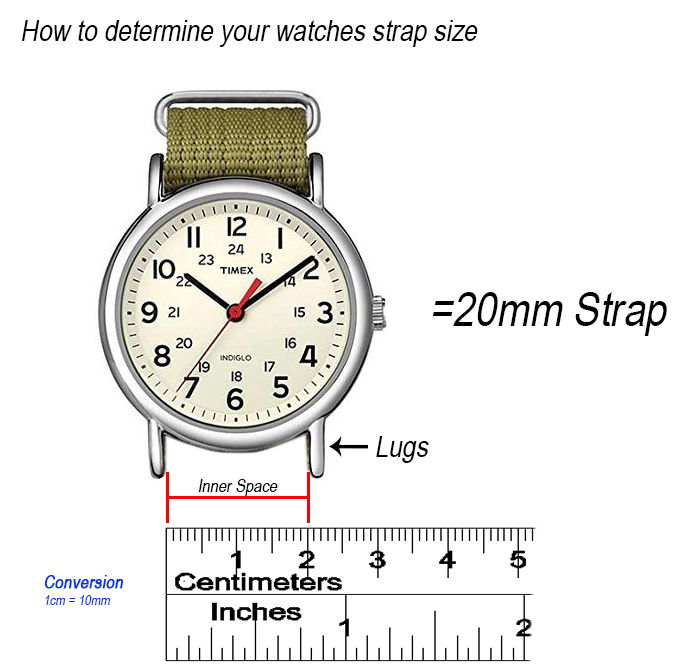 Watch band deals length guide